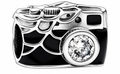 Vintage Camera Charm Elegant 3D Photography Bead