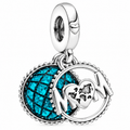 Mum World Globe Dangle Charm