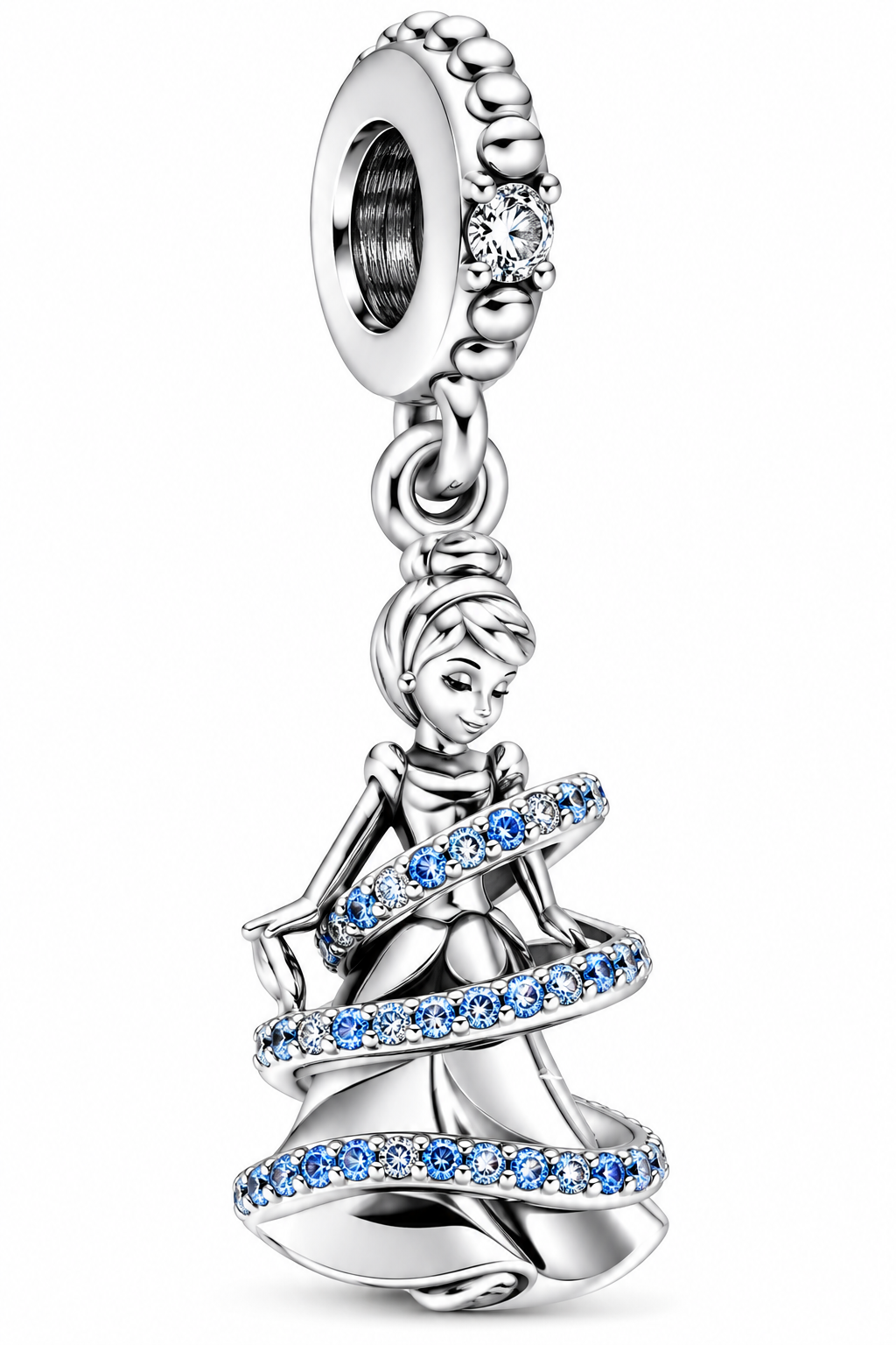Elegant Fairy Tale Princess  Magical Silver Princess Dangle Charm