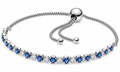 S925 Blue & Clear Sparkle Slider Bracelet Sterling silver