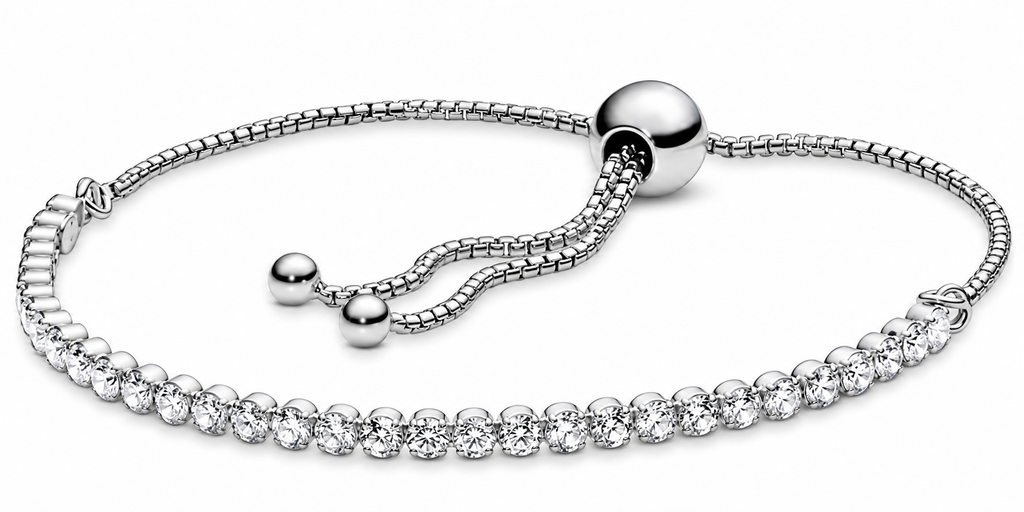 Sparkling Slider Tennis Bracelet Sterling silver S925