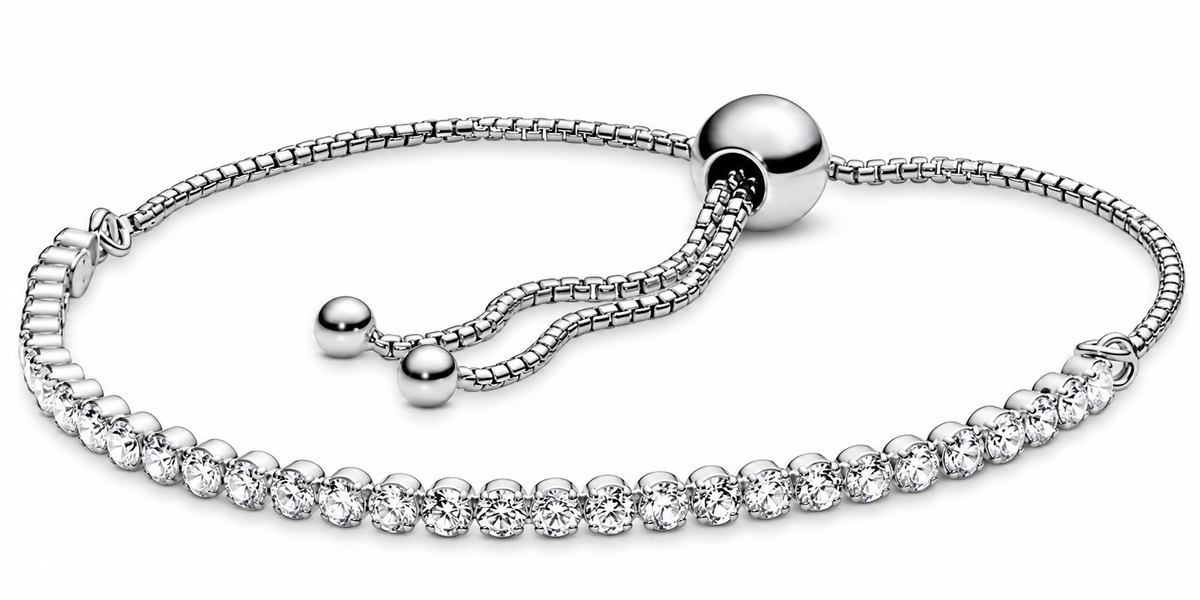 Sparkling Slider Tennis Bracelet Sterling silver S925