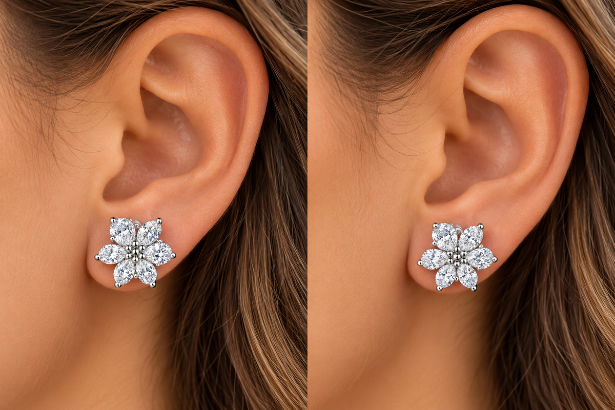 S925 Sparkling Herbarium Cluster Stud Earrings
