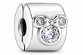 Mickey Mouse Bow Charm with Sparkling Clear Crystals
