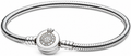 Sparkling Crown O Snake Chain Bracelet Sterling Silver 19CM