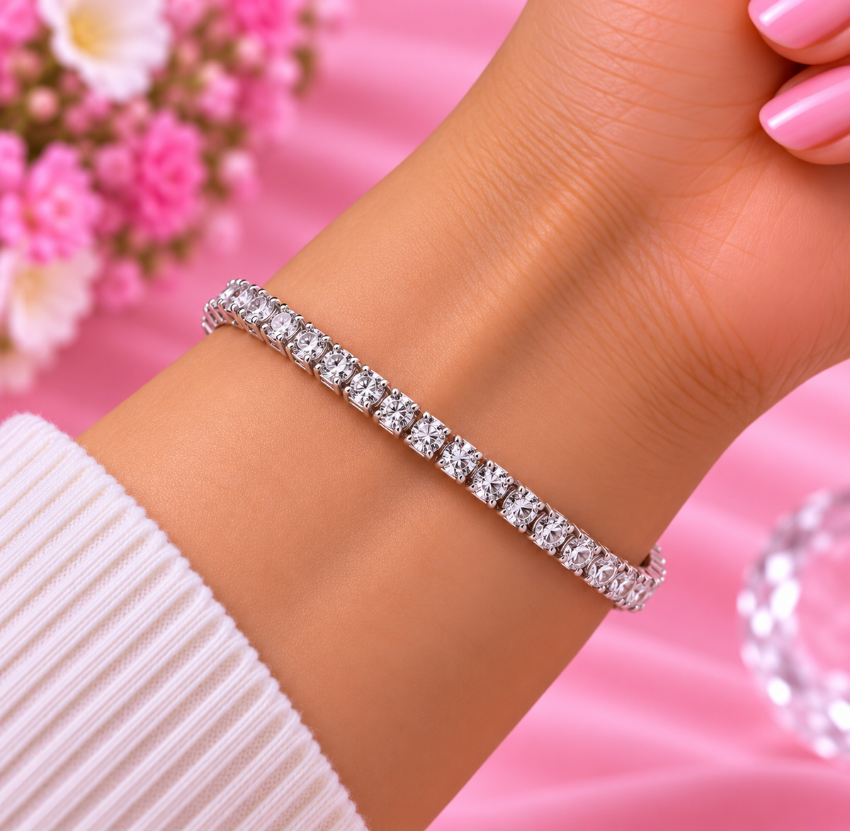 S925 Sparkling Tennis Bracelet Sterling silver