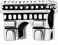 Elegant Silver Arc de Triomphe Charm – 3D Paris Landmark Bead