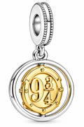 Harry Potter-Inspired Spinning Railway Station Medallion Dangle Charm