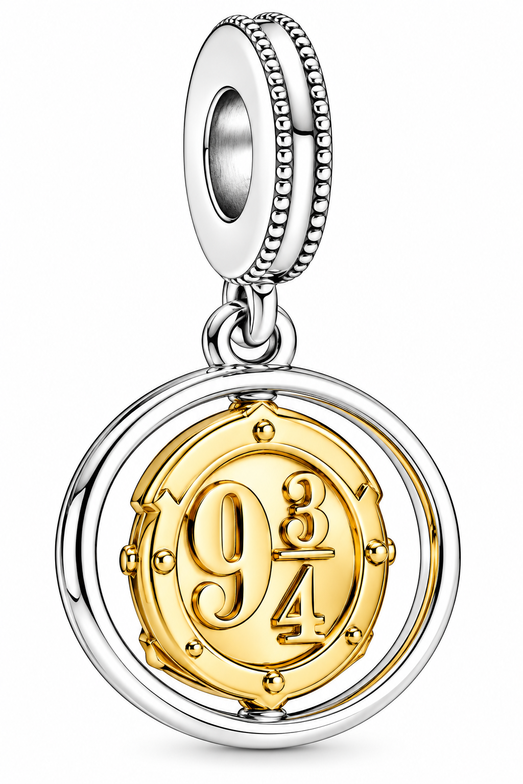 Harry Potter-Inspired Spinning Railway Station Medallion Dangle Charm
