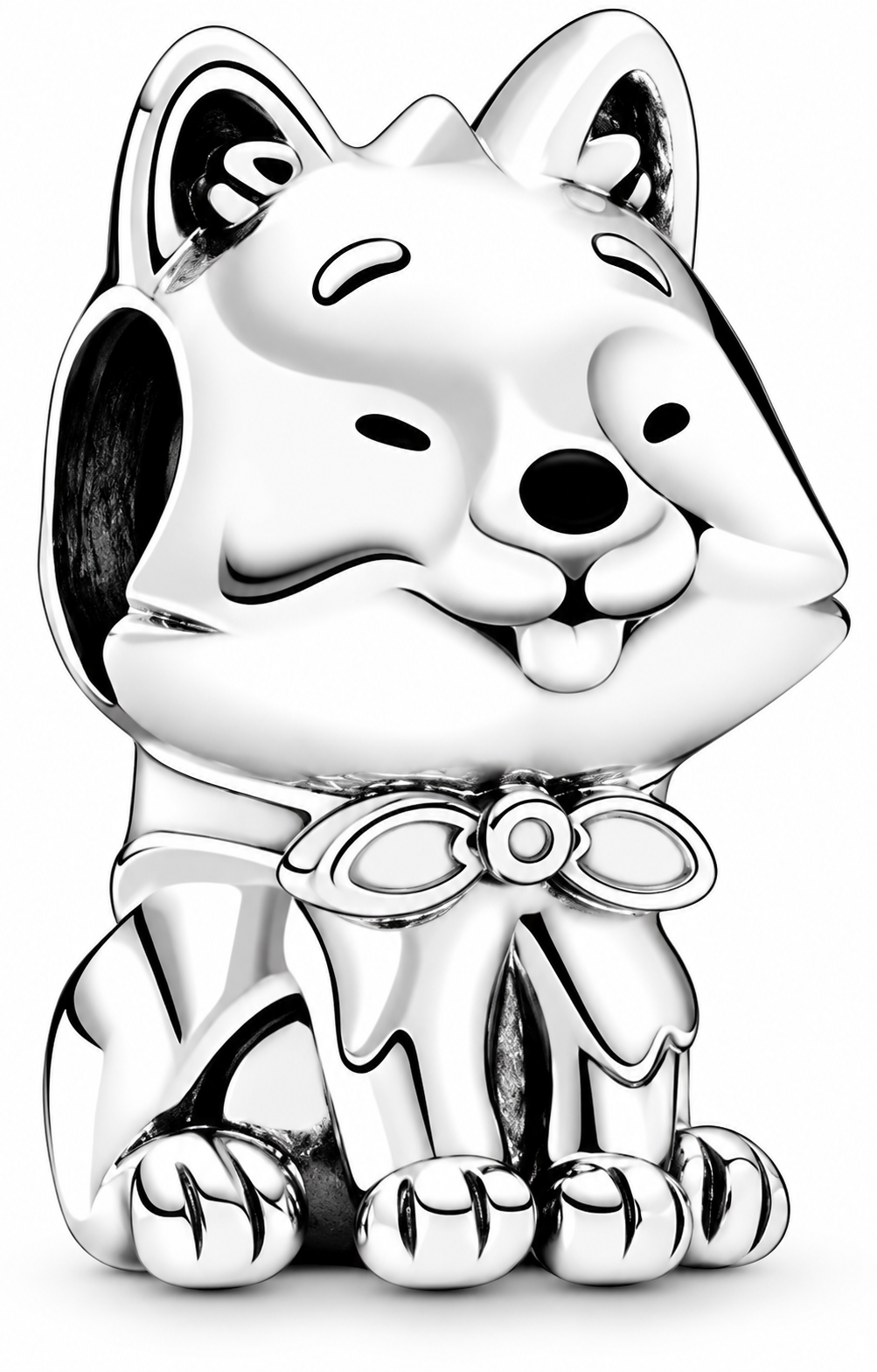 Cat Charm Bead – Smiling Kitty with Bow