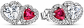 Halo Hearts Stud Earrings Sterling silver
