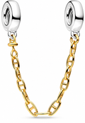 Gold Link Safety Chain Charm