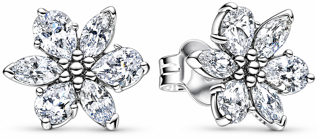 S925 Sparkling Herbarium Cluster Stud Earrings