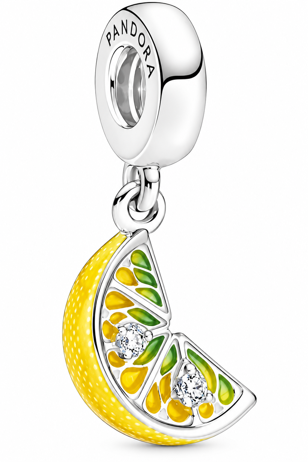 Lemon Slice Dangle Charm S925 Sterling Silver