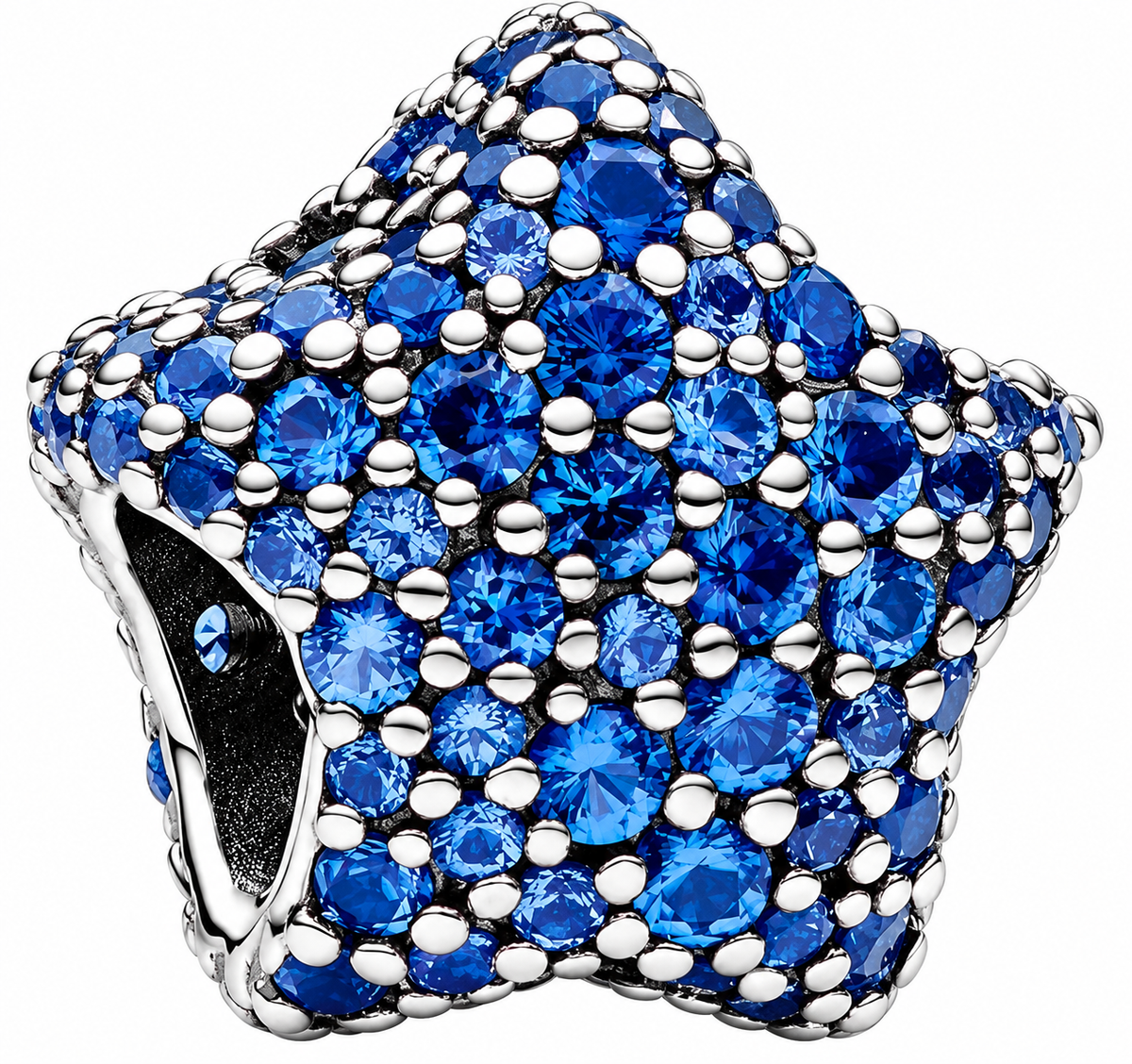 Blue Crystal Star Charm S925 Sterling Silver