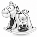 Silver Rocking Horse Charm