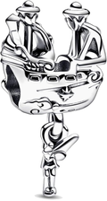 Pirate Ship Dangle Charm S925 Sterling Silver